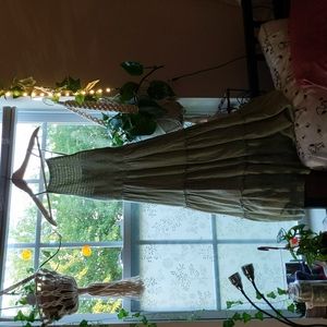 Sage Halter top dress with tiered skirt